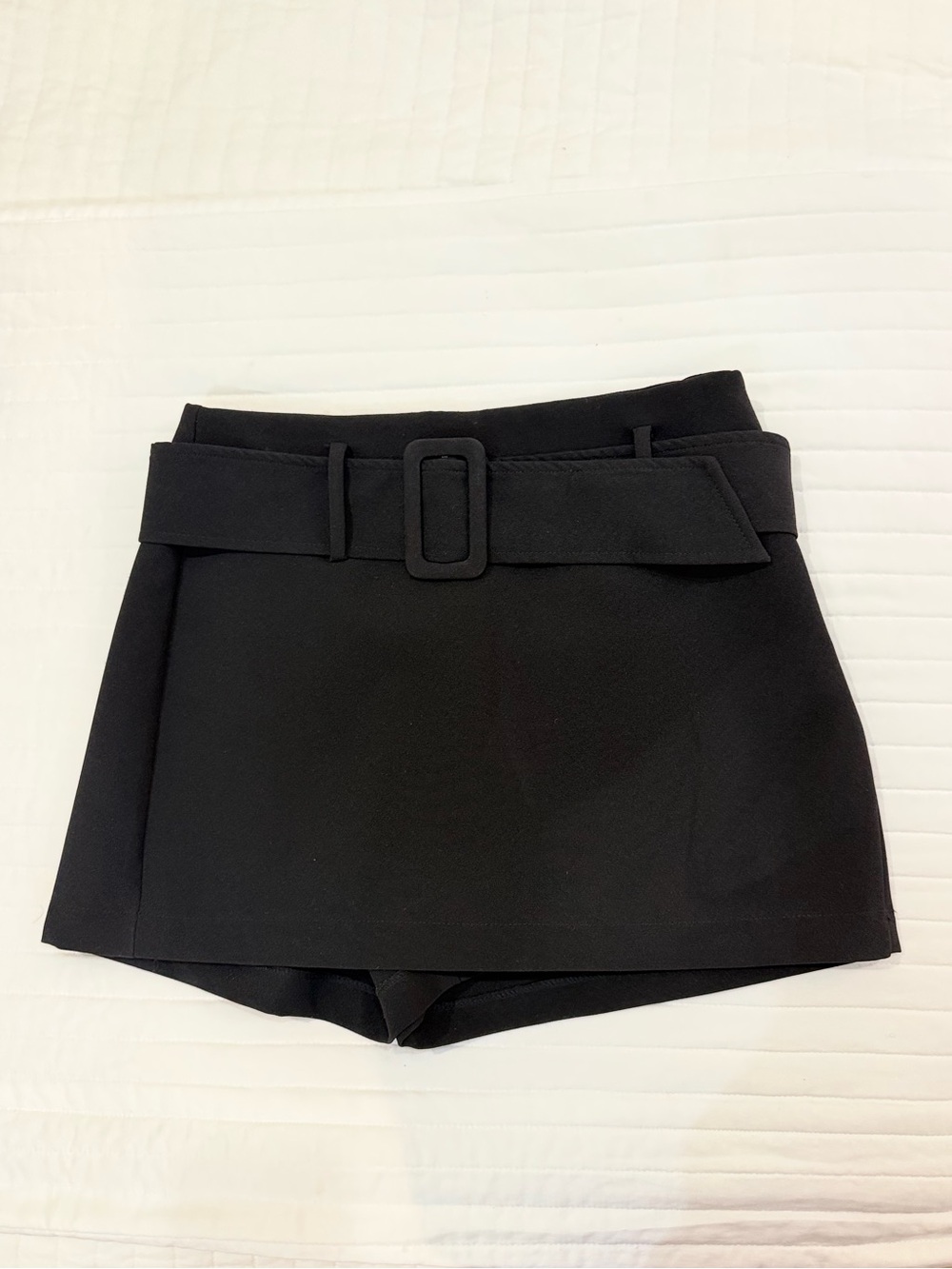ZARA Black Belted Skort - Mini